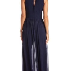 Rhinestone Detail Cutaway Jumpsuit